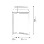 St Martins Solid Brass Outdoor Lantern, Polished Nickel